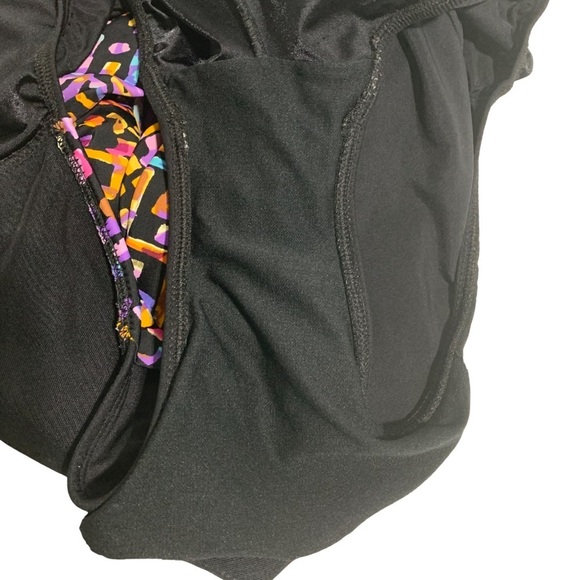 Longitude Women’s One Piece Faux Wrap Colorful Patterned Swimsuit Size 24 - Picture 6 of 6